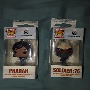 Bunddle of 2 overwarch keychain pop figures